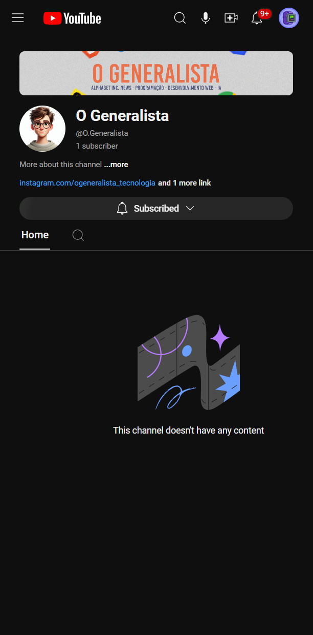 Imagem da tela do Youtube